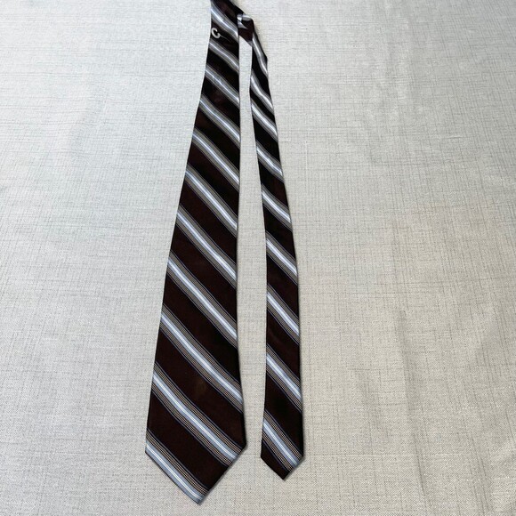 NWOT Michael Kors 100% Silk Men’s Tie. Brown and Blue. - Picture 8 of 10